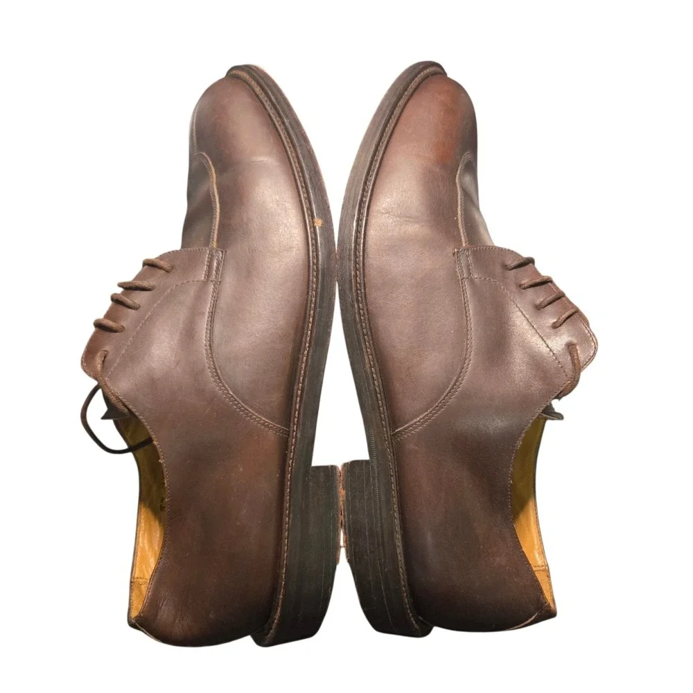 John Wood Shoemaker Mens Sz 13 Brown Norwegian Split Toe Dress Shoes COUSU